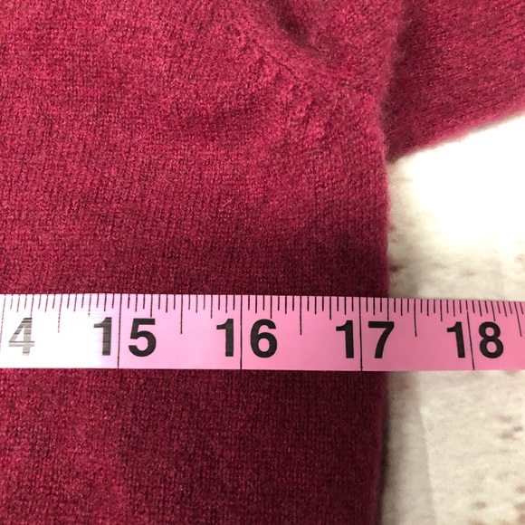 U KNIT Juniors PURE CASHMERE Fushia Sweater - Picture 5 of 7